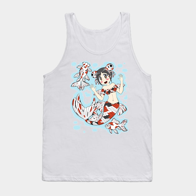 Goldfish Mermaid (Telescope, Demekin) Tank Top by TeriyakiPigeon